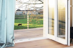 Boarding House Blick ins Grüne vom Balkone der Wohnung im ersten Obergeschoss am Kattenstrother Weg